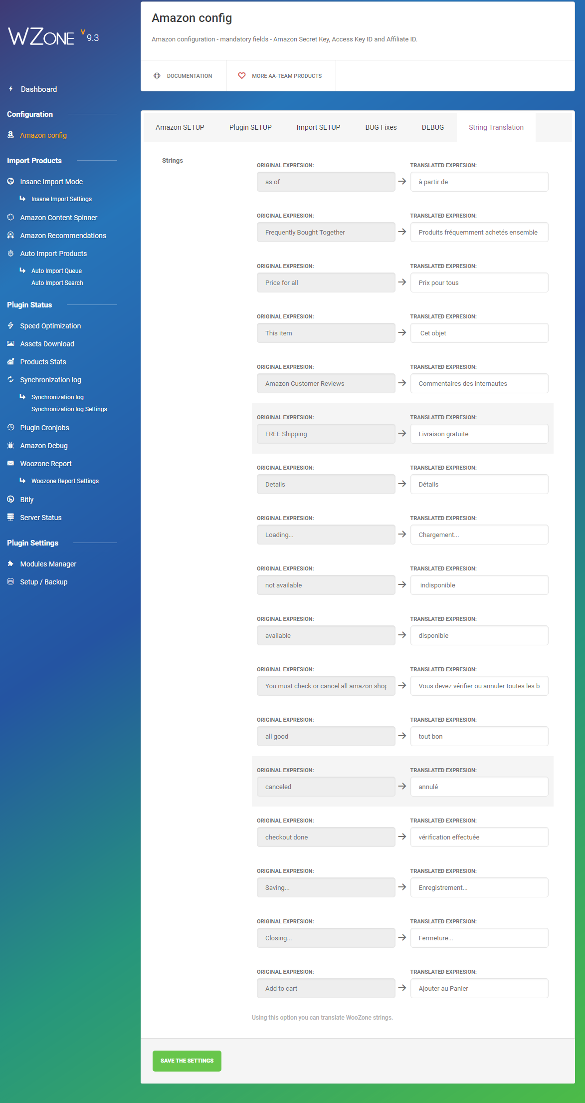 Vendre des produits Amazon avec Wordpress 18 string translation wzone