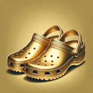 paire crocs en or 2